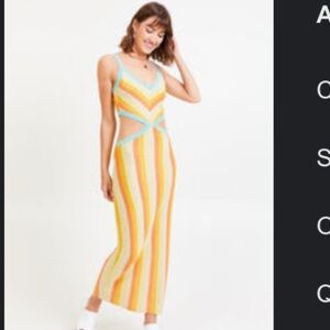 NWT Altard State Avery Dress. Size M. Yellow/Orange